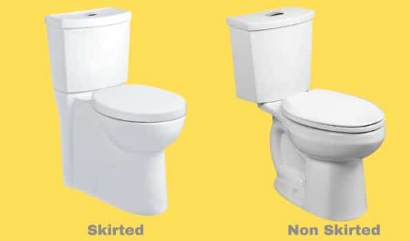 Skirted and non skirted toilet