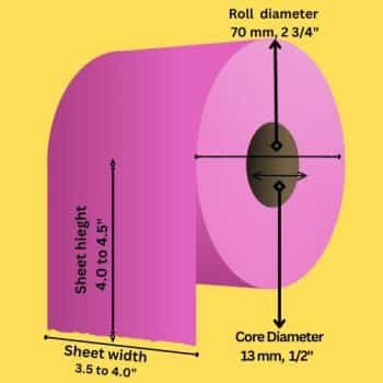 Dimensions of toilet paper roll 