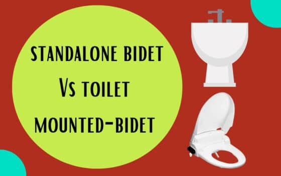 A Standalone bidet vs Toilet mounted bidet